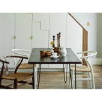 Set of 2 Modern Wood Dining Chair With Y Back Arm Armchair Hemp Seat For Home Restaurant Office