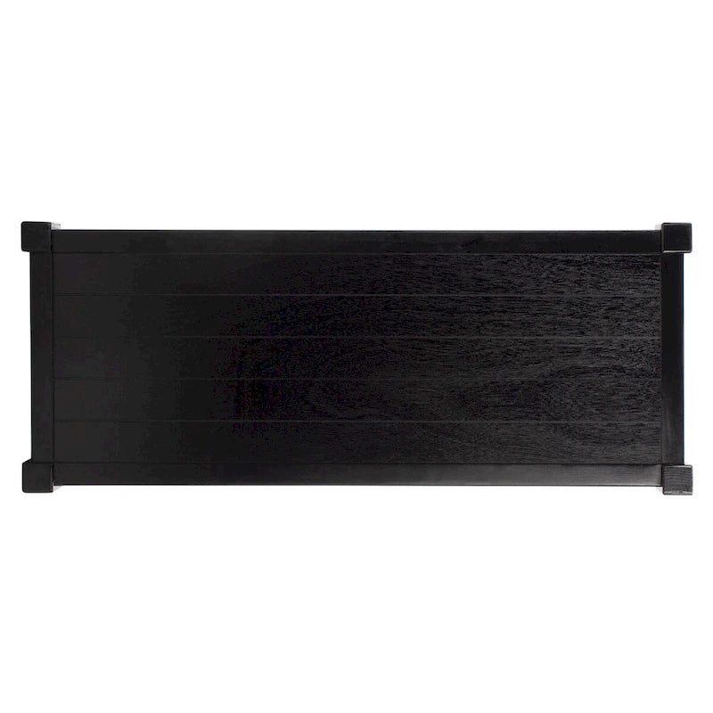 Console 3 étagères, blanc vieilli / marron / noir, montage 1 personne