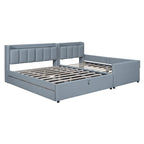 Queen Size and Twin XL Size Upholstered Platform Bed