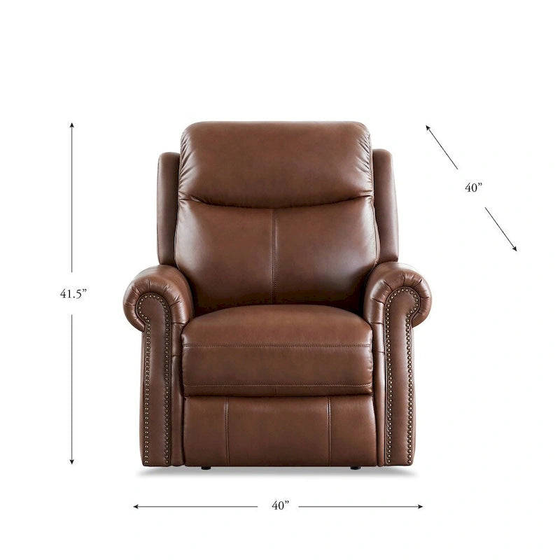 Pecan Brown / Bristol Cocoa Zero Gravity Power Recliner, 1-Seat, Top Grain Leather