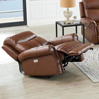 Pecan Brown / Bristol Cocoa Zero Gravity Power Recliner, 1-Seat, Top Grain Leather