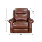 Pecan Brown / Bristol Cocoa Zero Gravity Power Recliner, 1-Seat, Top Grain Leather