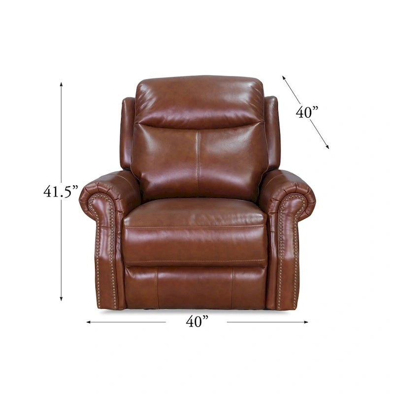 Pecan Brown / Bristol Cocoa Zero Gravity Power Recliner, 1-Seat, Top Grain Leather