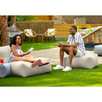 Large Outdoor Bean Bag Ottoman – Multi-Color, Sunbrella Fabric, 1-Person