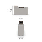 Flex Narrow Hub for Modular Sectional - 10 x 24 x 37