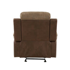 Brown Microfiber Manual Glider Recliner Chair, Single Seat