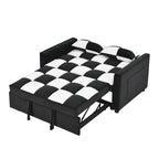 Modern Velvet Loveseat Sofa Couch Pull Out Bed,3 in 1 Convertible For Living Room Sofa Bed