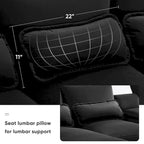 Modern U-shaped Sofa with Console,Cupholders and USB Ports,6-seat Upholstered Symmetrical Indoor Furniture,Black