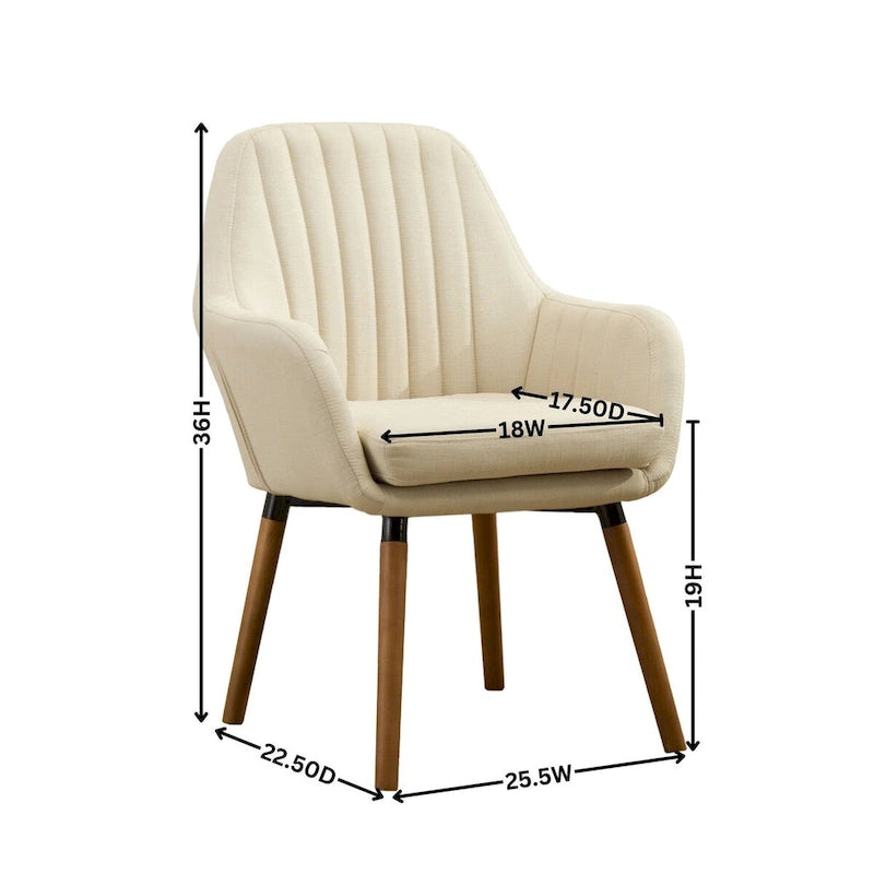 Contemporary Fabric Upholstered Accent Chair