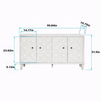 Accent Cabinet 4 Door Wooden Cabinet Sideboard Buffet