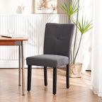Set of 2 Fabric Upholstered Simple and Modern Design Tufted Back Dining Side Chair