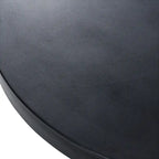 Black Concrete Round Coffee Table – Abstract 3-Leg Base