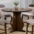 Table ronde hauteur comptoir en chêne