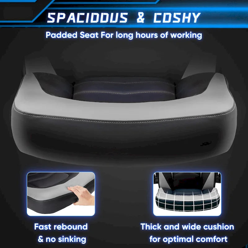 PU Leather Computer Chair Ergonomic Office Chair Gaming Chair with Lumbar Support,Rolling Desk Chairs with Flip-up Armrests