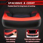 PU Leather Computer Chair Ergonomic Office Chair Gaming Chair with Lumbar Support,Rolling Desk Chairs with Flip-up Armrests