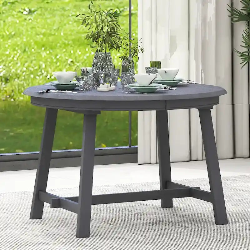 Wood Dining Table Round Extendable Dining Table