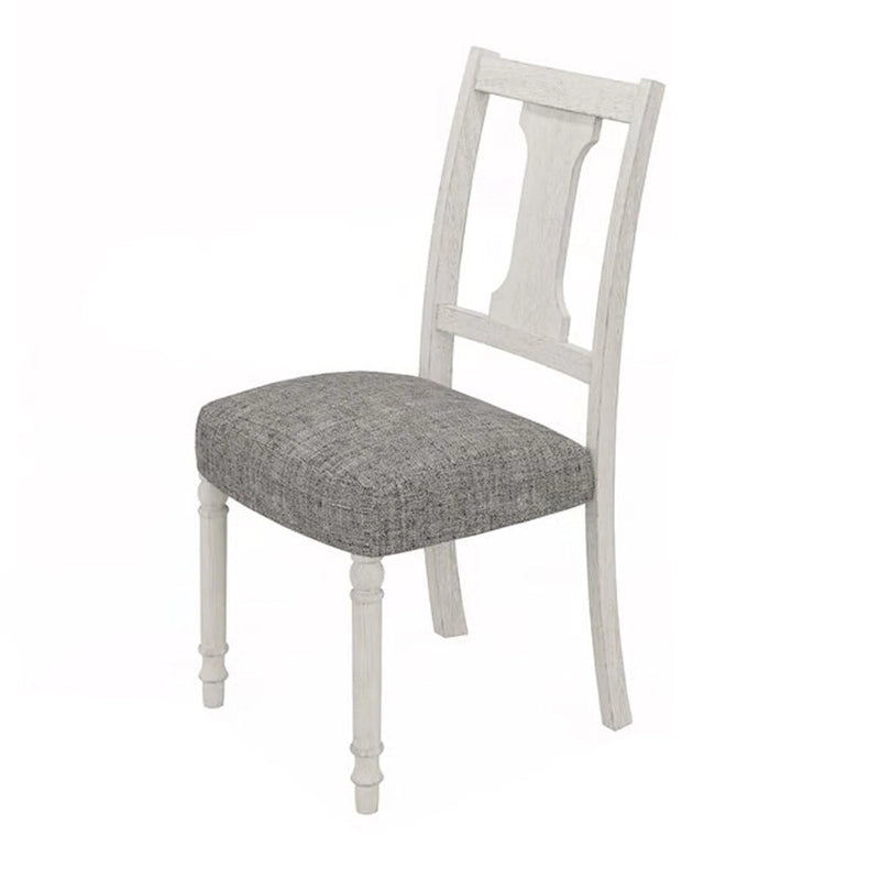 Gray & White Fiddleback Dining Side Chair, Set of 2
