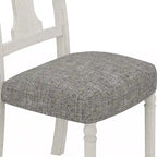 Gray & White Fiddleback Dining Side Chair, Set of 2