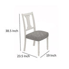 Gray & White Fiddleback Dining Side Chair, Set of 2
